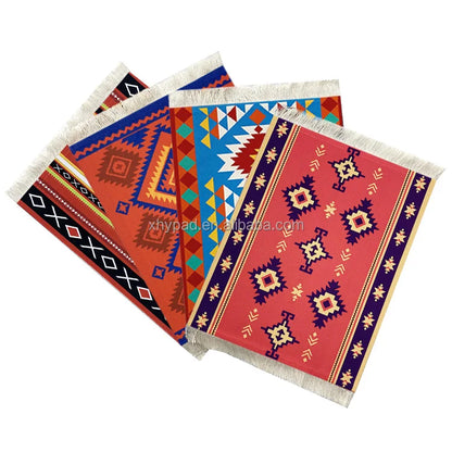 Ensemble 4 sous-verres orientaux – Design arabe style tapis persan 13x9 cm