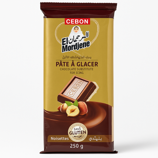 Tablette Pâte à Glacer Chocolat Noisette 250g CEBON El Mordjene