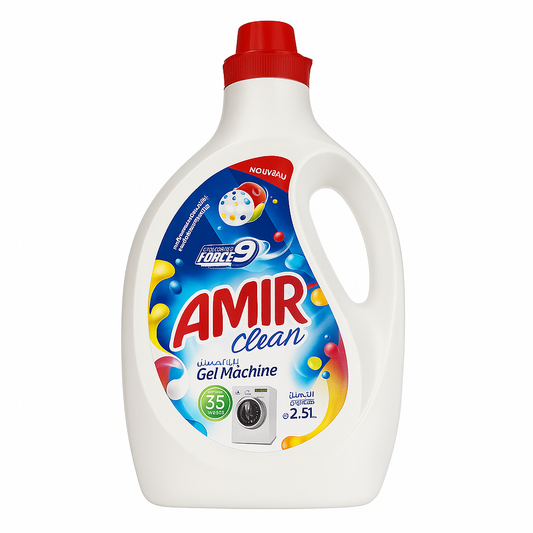 Lessive Liquide Gel Machine 2.5L Amir Clean