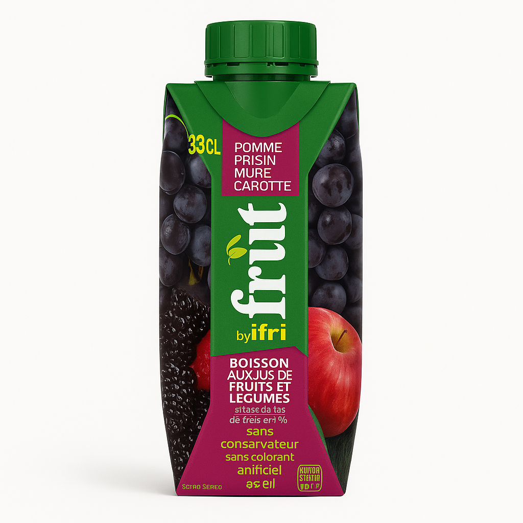 Jus Pomme Raisin Mûre Carotte 33cl iFruit