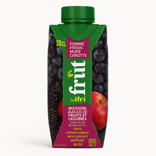 Jus Pomme Raisin Mûre Carotte 33cl iFruit