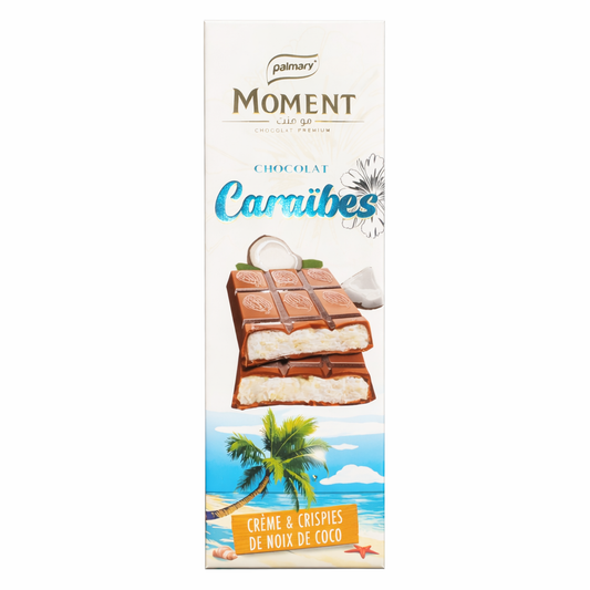 Tablette de Chocolat Caraïbes Noix de Coco 150g Moment
