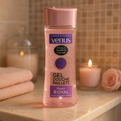 Gel Douche exfoliant Pailleté extrait de Caviar 240ml Venus