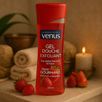 Gel Douche Exfoliant Fraise 240 ml Venus