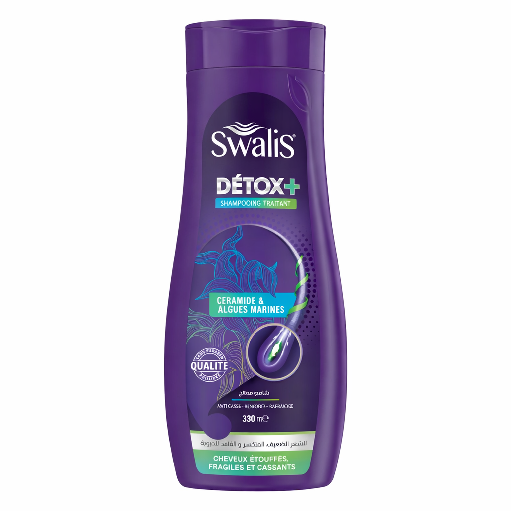 Shampoing Détox+ Céramide & Algues Marines 330ml Swalis
