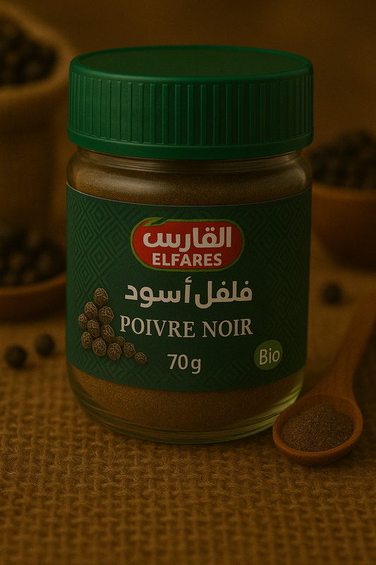 Poivre Noir Moulu Bio ELFARES 70g