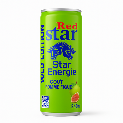 Red Star Énergie – Saveur Pomme & Figue 24cl
