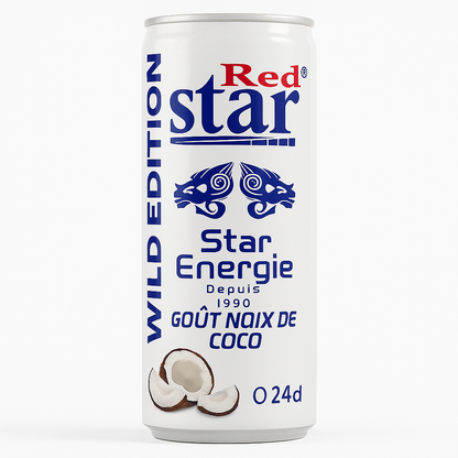 Red Star Énergie – Saveur Noix de Coco – 24cl