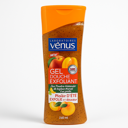 Gel Douche Exfoliant Pêche 240ml Venus