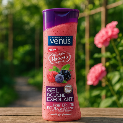 Gel Douche Exfoliant Raisin & Fruits des Bois 240ml Venus
