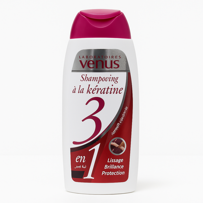 Shampoing Kératine 3‑en‑1 250ml Venus