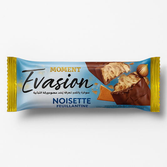 Barre Chocolatée Noisette & Feuillantine 37g MOMENT Évasion