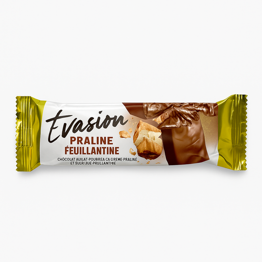 Barre Chocolatée Praliné & Feuillantine 37 g MOMENT Évasion
