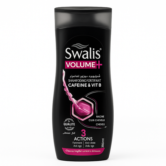 Shampoing Fortifiant Caféine & Vitamine B – 330ml Swalis