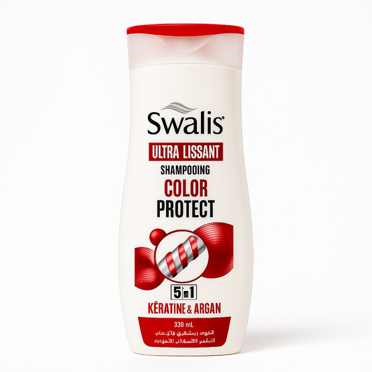 Shampoing Color Protect 5en1 Kératine & Argan 330 ml Swalis