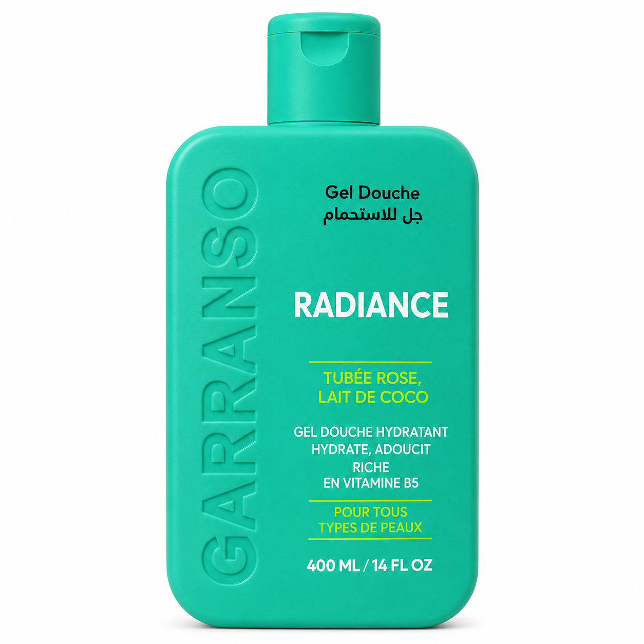 Gel Douche GARRANSO Radiance Tubéreuse Rose & Lait de Coco 400ml