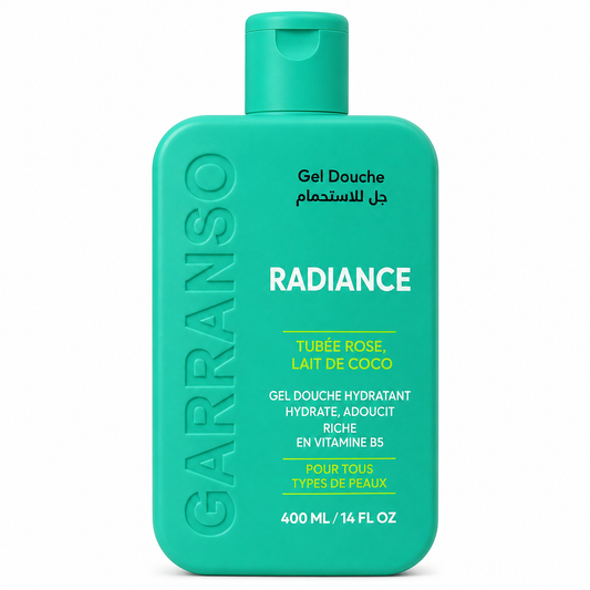 Gel Douche GARRANSO Radiance Tubéreuse Rose & Lait de Coco 400ml