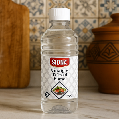 Vinaigre d’Alcool Blanc 5% 70cl Sidna