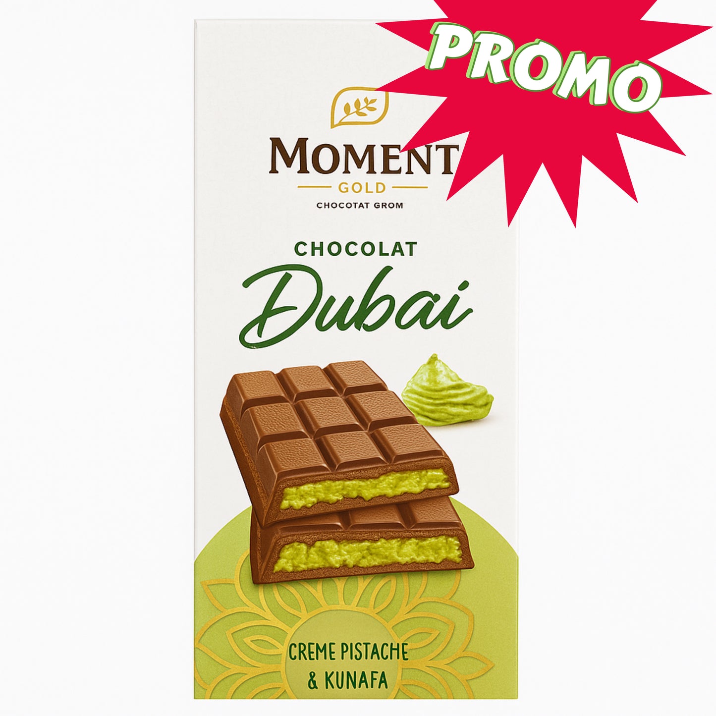 [2e -50%] Chocolat Dubai Pistache & Kunefe 150g Moment