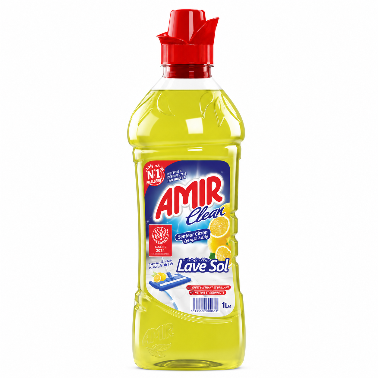 Amir Clean Citron 1 L – Nettoyant Sol Multi-Usages