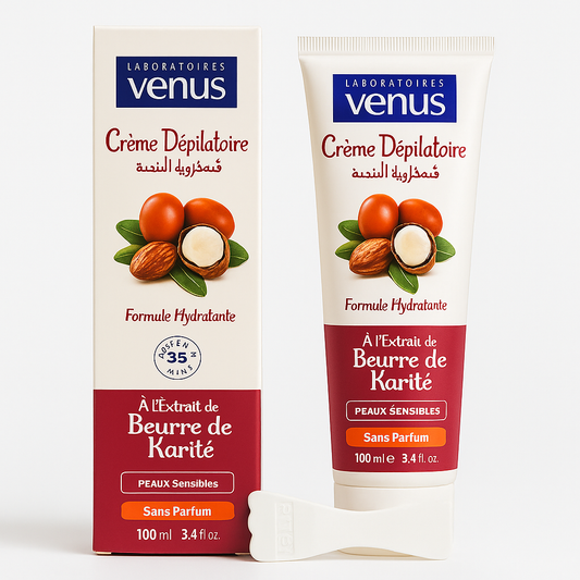 Crème Dépilatoire au Beurre de Karité 100ml Venus