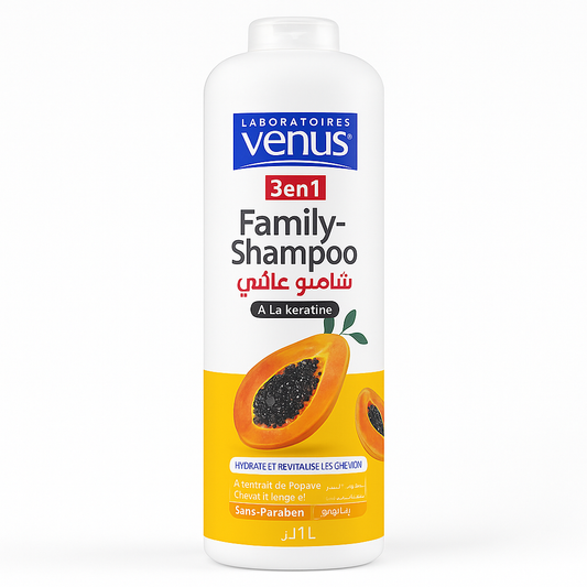 Shampooing 3en1 Kératine & Papaye 1L Venus