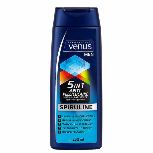 Shampoing 5 en 1 Anti-Pelliculaire Spiruline 250ml Venus Men