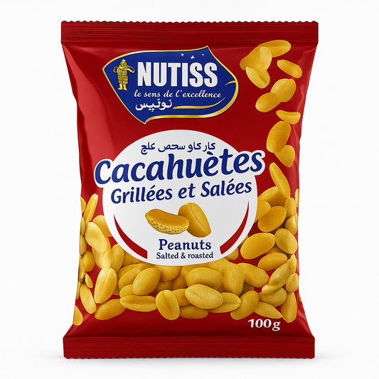 Cacahuètes Grillées & Salées 80g Nutiss