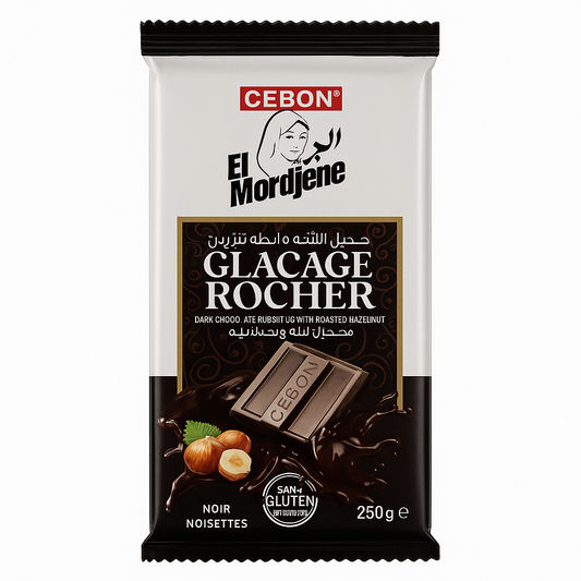 Pâte à glacer chocolat noir & noisettes Rocher 250g Sans gluten El Mordjene