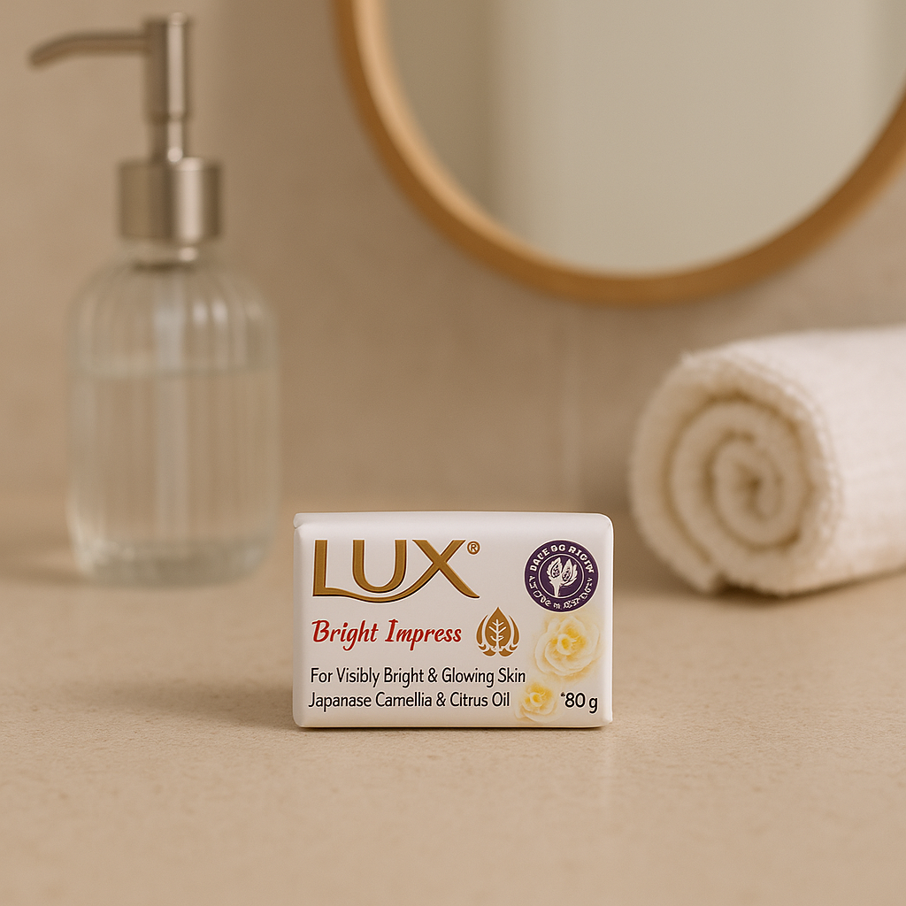 Savon Solide Bright Impress – Camélia Japonais & Huile d’Agrumes 80g Lux