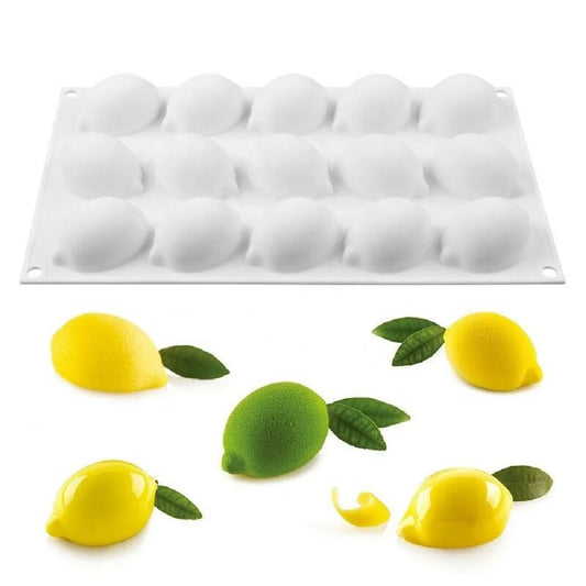 Moule citron en silicone 15 cavités – Gâteau, chocolat, glaçons et desserts créatifs