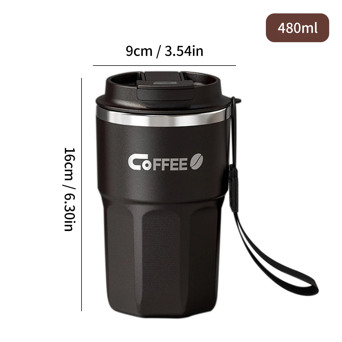 Tasse à café isotherme inox 400ml / 480ml