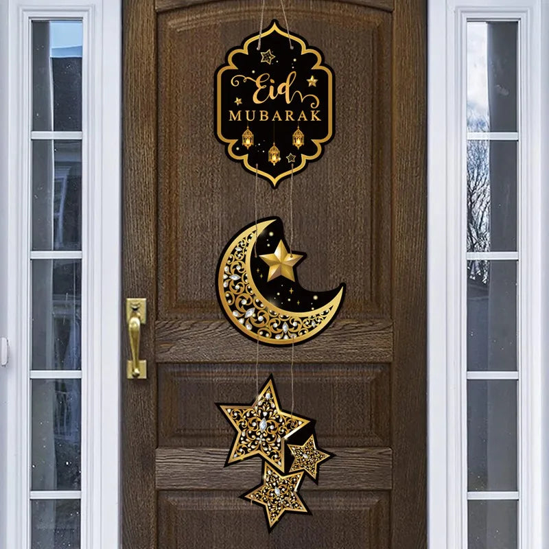 Décoration de porte Ramadan suspendue – EID Mubarak / Ramadan Kareem