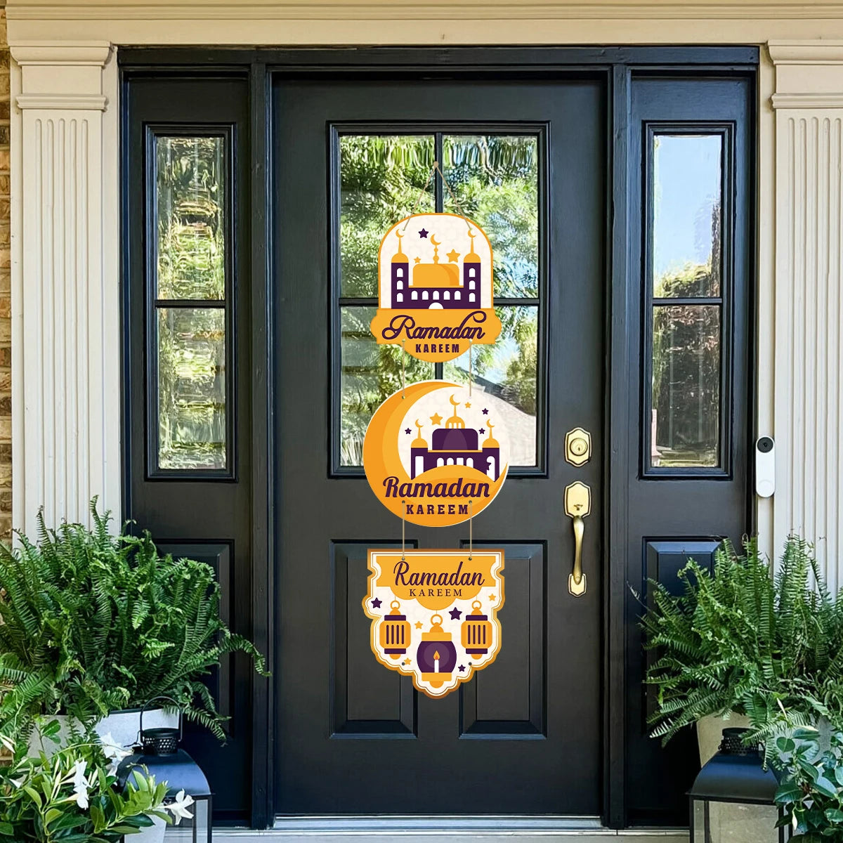 Décoration de porte Ramadan suspendue – EID Mubarak / Ramadan Kareem
